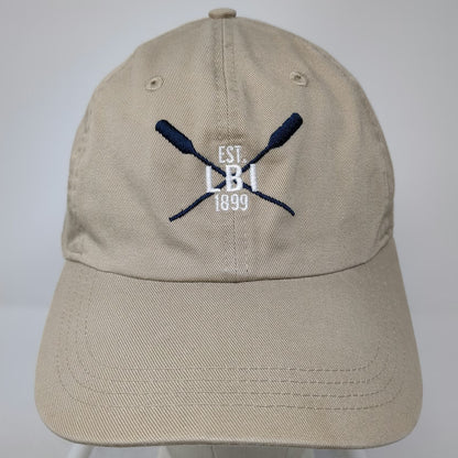 Ahead Baseball Cap Beige One Size LBI 1899 Crossed Oars Long Beach Island Hat