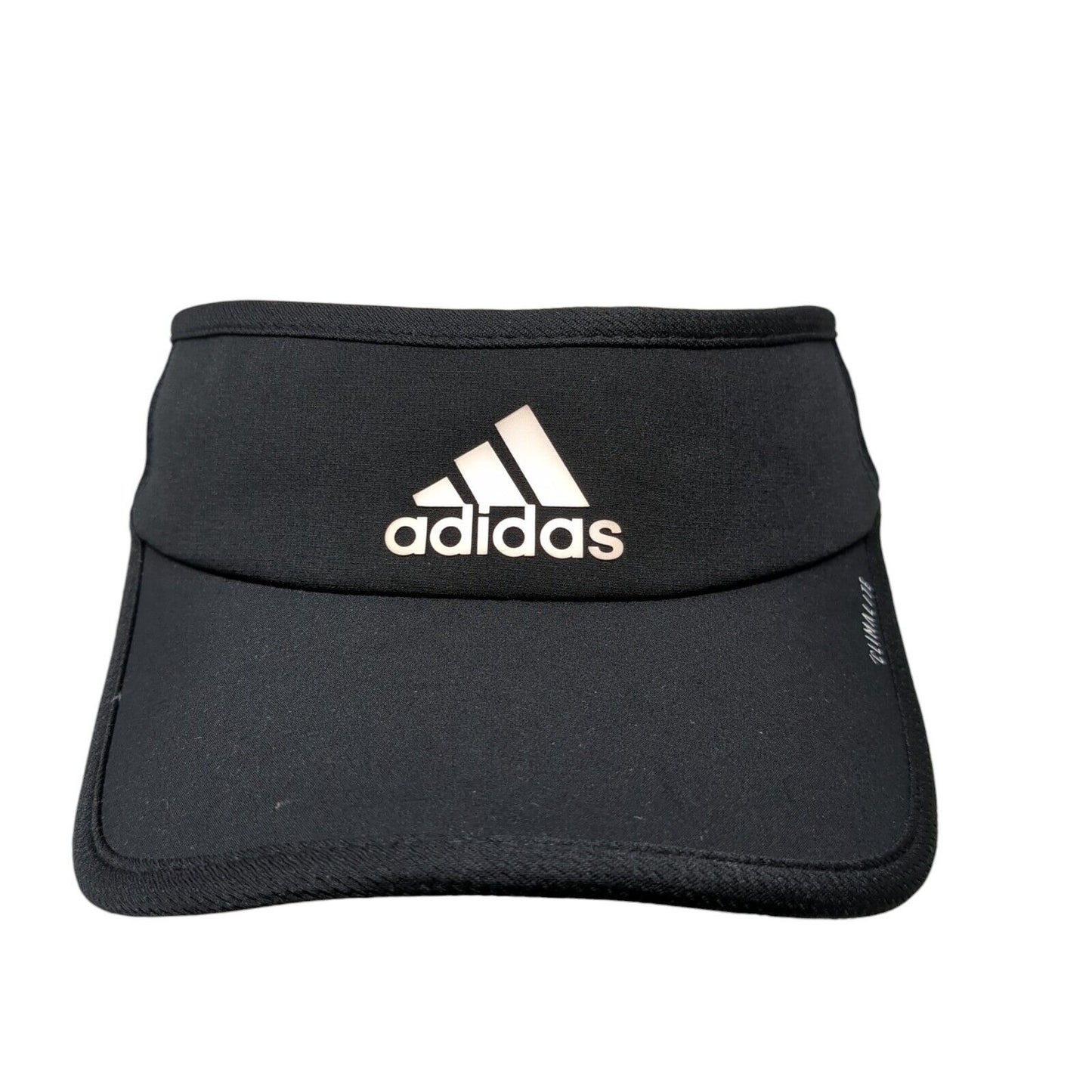 Adidas Climalite Strapback Sun Visor Hat Black OSFA Adjustable 3 Stripes