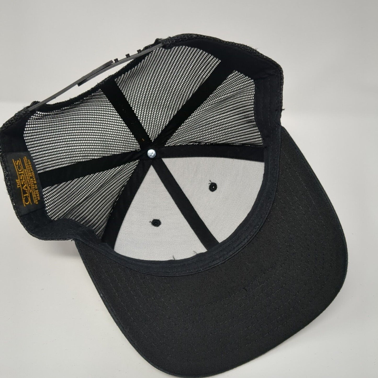 ClickBank Snapback Mesh Back Trucker Hat Black One Size Yupoong 6 Panel