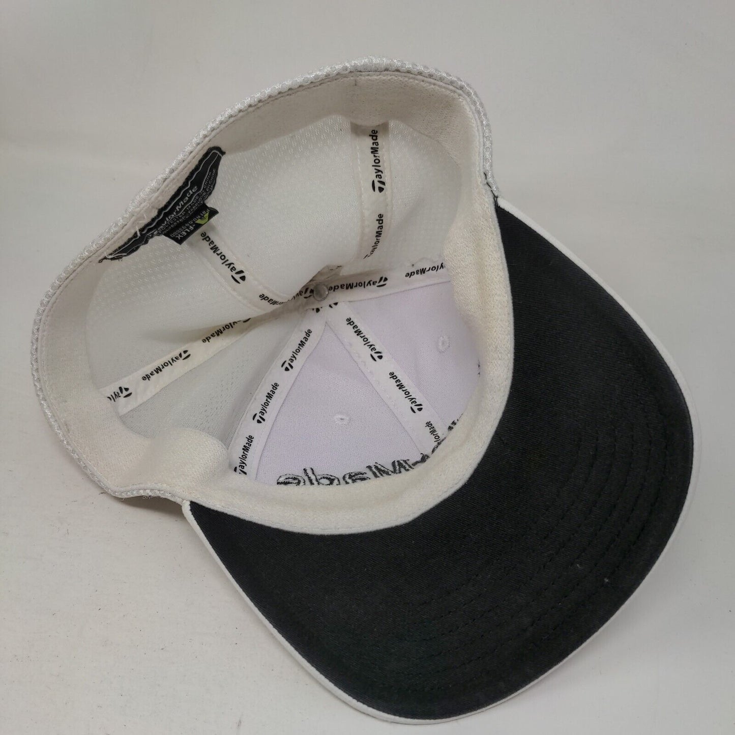 TaylorMade Tour Preferred Fitted Mesh Back Hat White S-M Embroidered