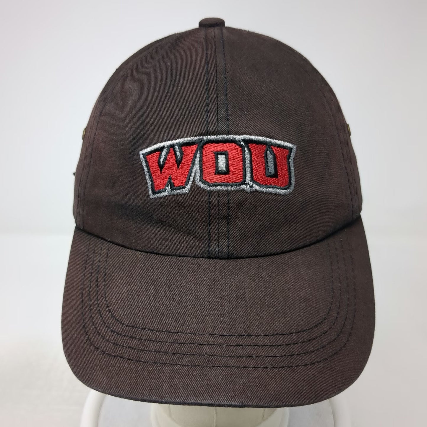 Western Oregon Wolves WOU NCAA MV Sport Black One Size Hat Slideback Adjustable