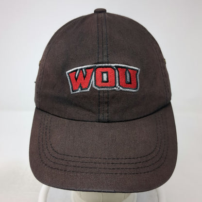 Western Oregon Wolves WOU NCAA MV Sport Black One Size Hat Slideback Adjustable