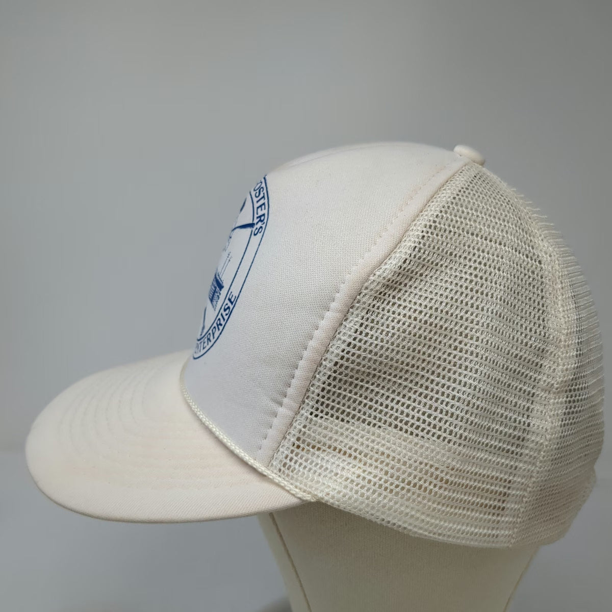 Cap Traffic Trucker Hat White One Size George Foster Signed Mesh Back Snapback