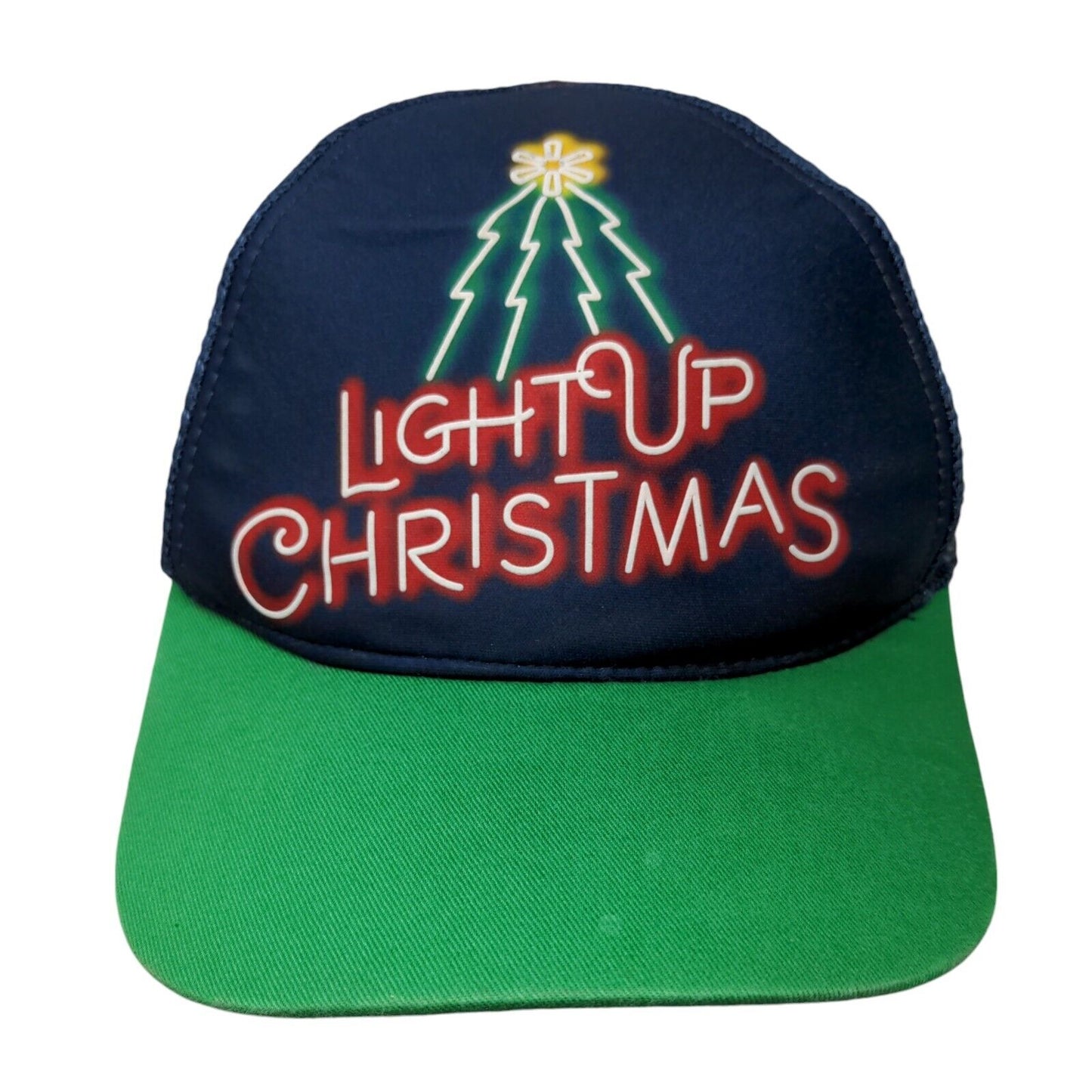 Light Up Christmas Snapback Mesh Back Trucker Hat Multi One Size Walmart