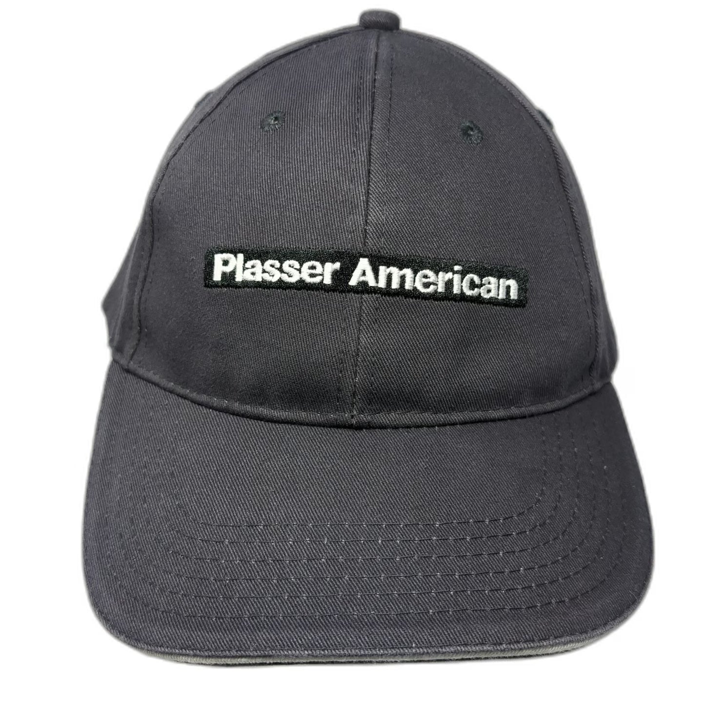 Plasser American Baseball Cap Gray One Size Slideback Hat Railroad Maintenance