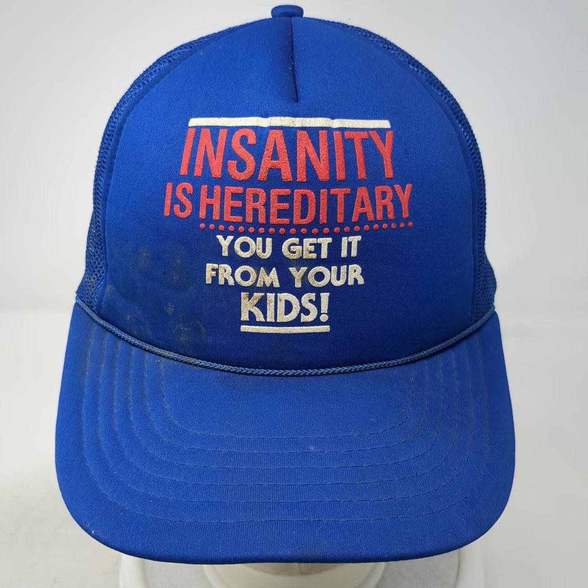 Segal International Trucker Hat Blue Snapback Mesh Rope Insanity Kids Vintage