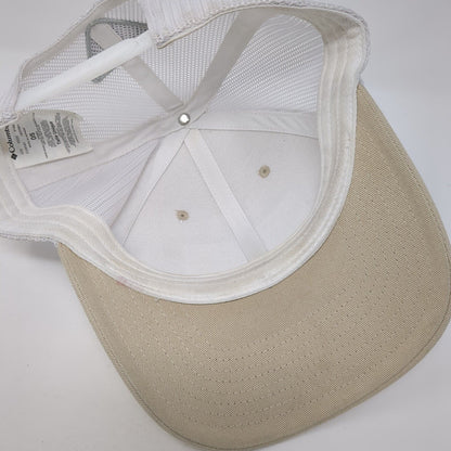 Columbia PFG USA Fish Flag Snapback Trucker Hat Tan One Size Mesh Back