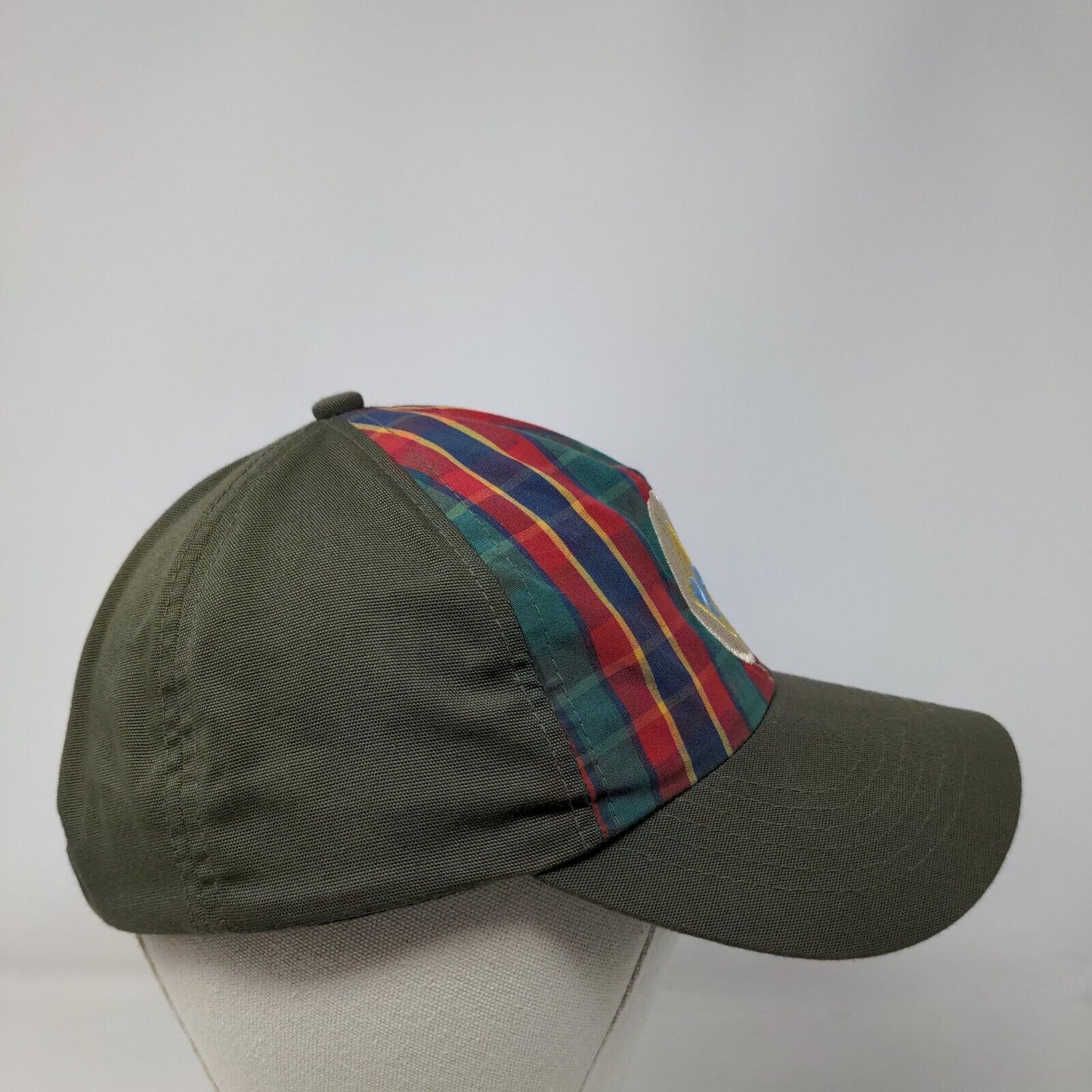 Boy Scouts Of America Webelo Strapback Hat Green M/L Plaid Web Twill Uniform Cap
