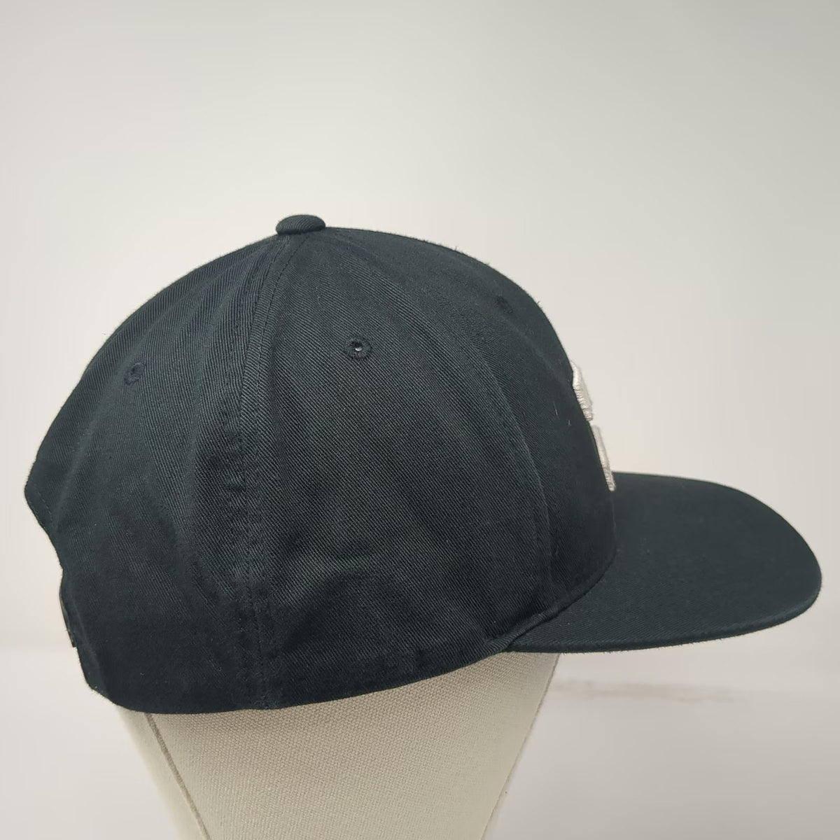 Billabong Snapback Black One Size Flat Brim Hat Embroidered Wave Logo Cotton