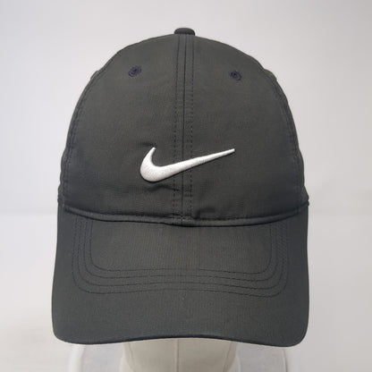 Nike Strapback Baseball Cap Black One Size Adjustable Embroidered Swoosh