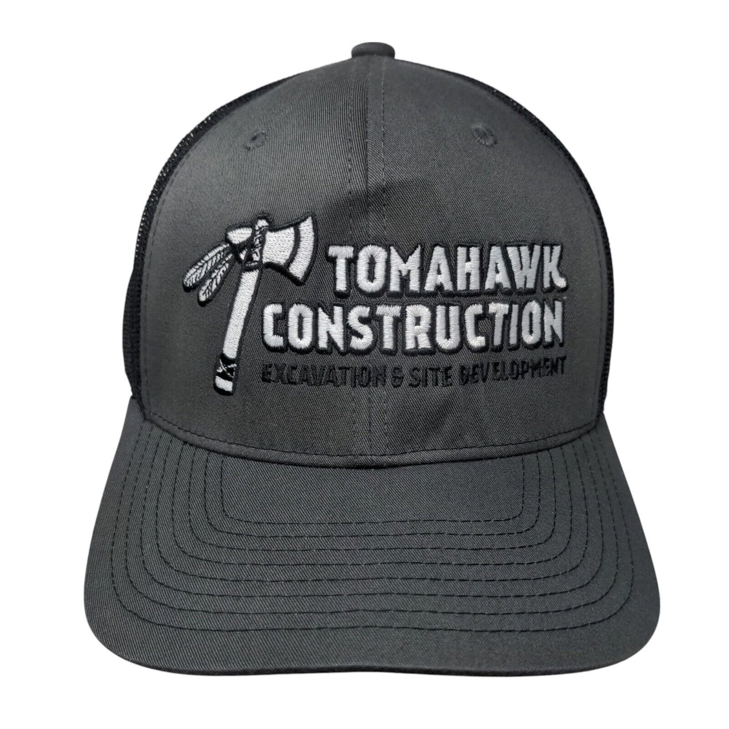 Tomahawk Construction Excavation & Site Development Trucker Hat Gray One Size