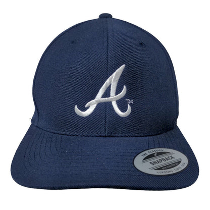 Atlanta Braves Snapback Hat Blue Adjustable Delta Faucet Logo Embroidered MLB