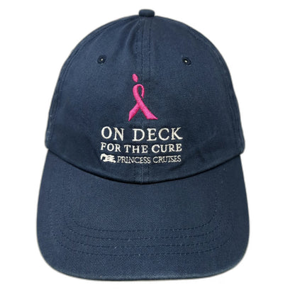 Princess Cruises Baseball Cap Blue One Size On Deck For The Cure Pink Ribbon Hat