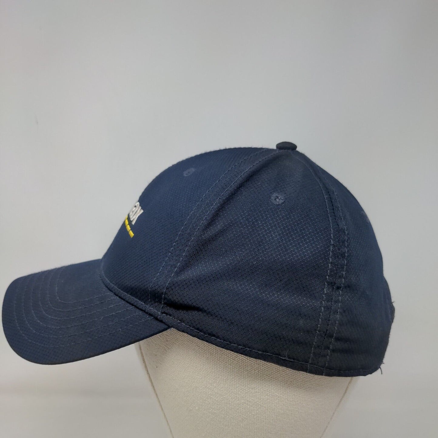 Carmax Strapback Hat Blue OSFA Adjustable Embroidered Vented Holes Polyester