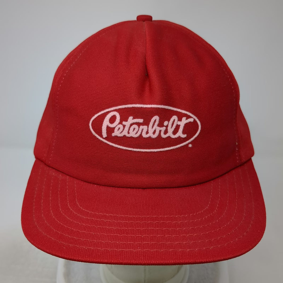 Tonkin Inc. Peterbilt Hat 5 Panel Red One Size Snapback Foam Front Logo Trucking