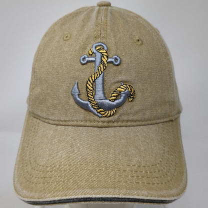 Island Dreams Baseball Cap Brown OSFM Anchor Bahamas Adjustable Slideback Hat