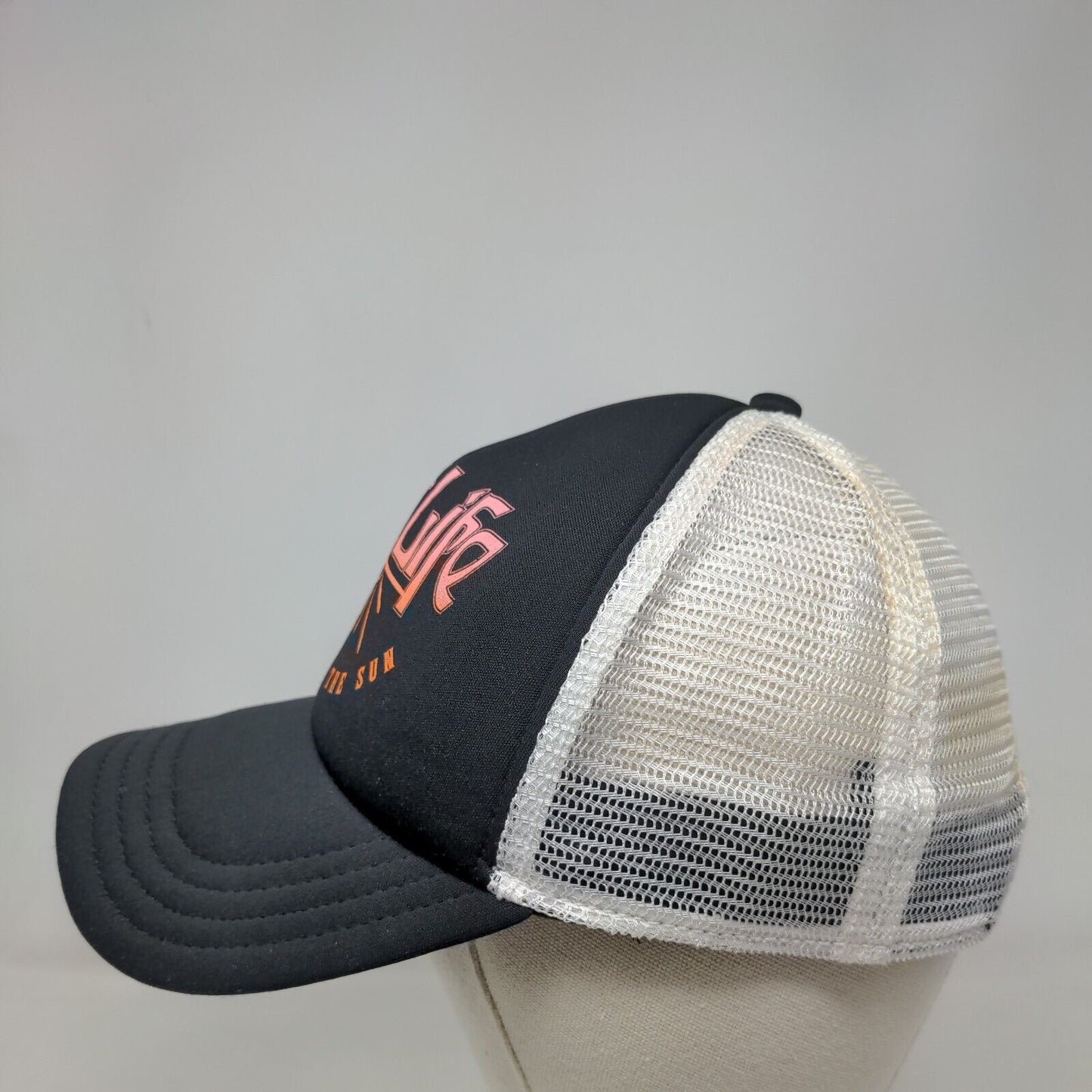 Salt Life Born From The Sun Snapback Trucker Hat Black OSFM Colorblock