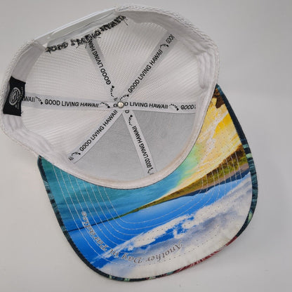 Good Living Hawaii Snapback Trucker Hat Multi OS Adjustable Mesh Back 6 Panel