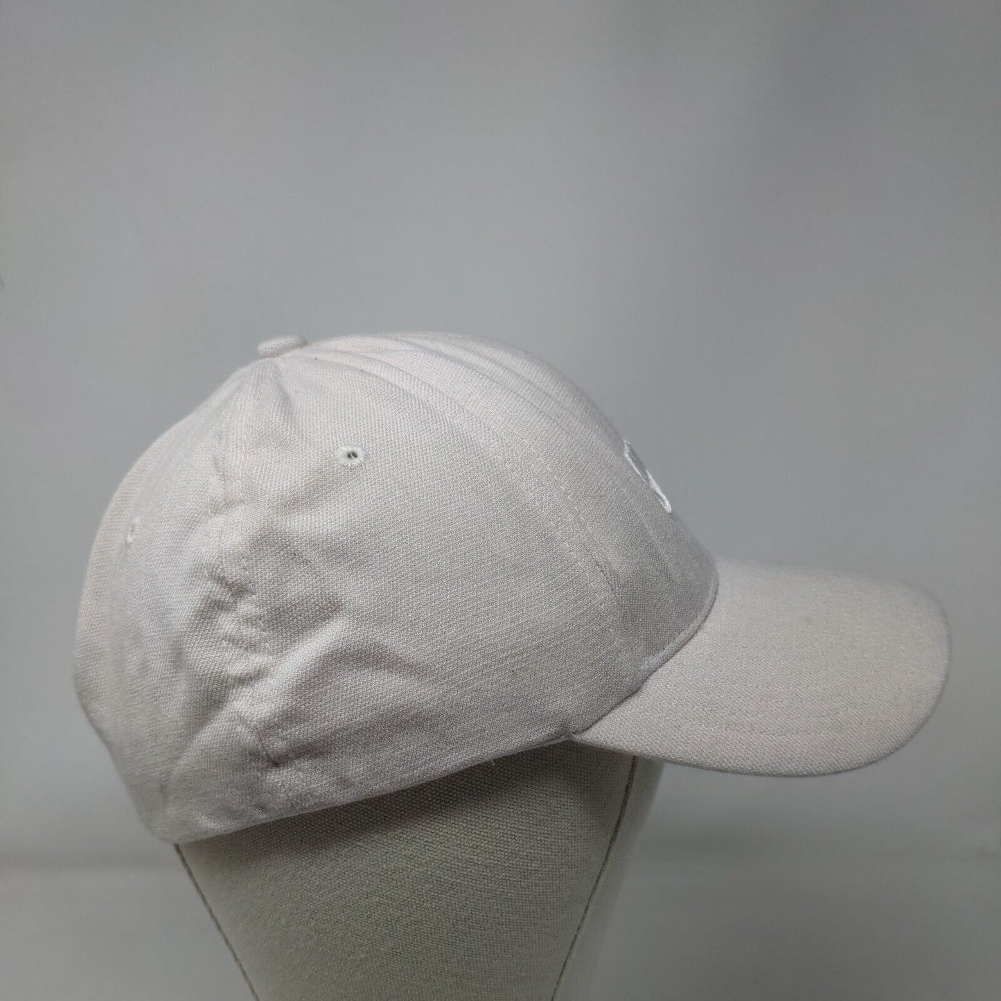 Nike Swoosh Fitted Hat Cream One Size Embroidered Solid 6 Panel