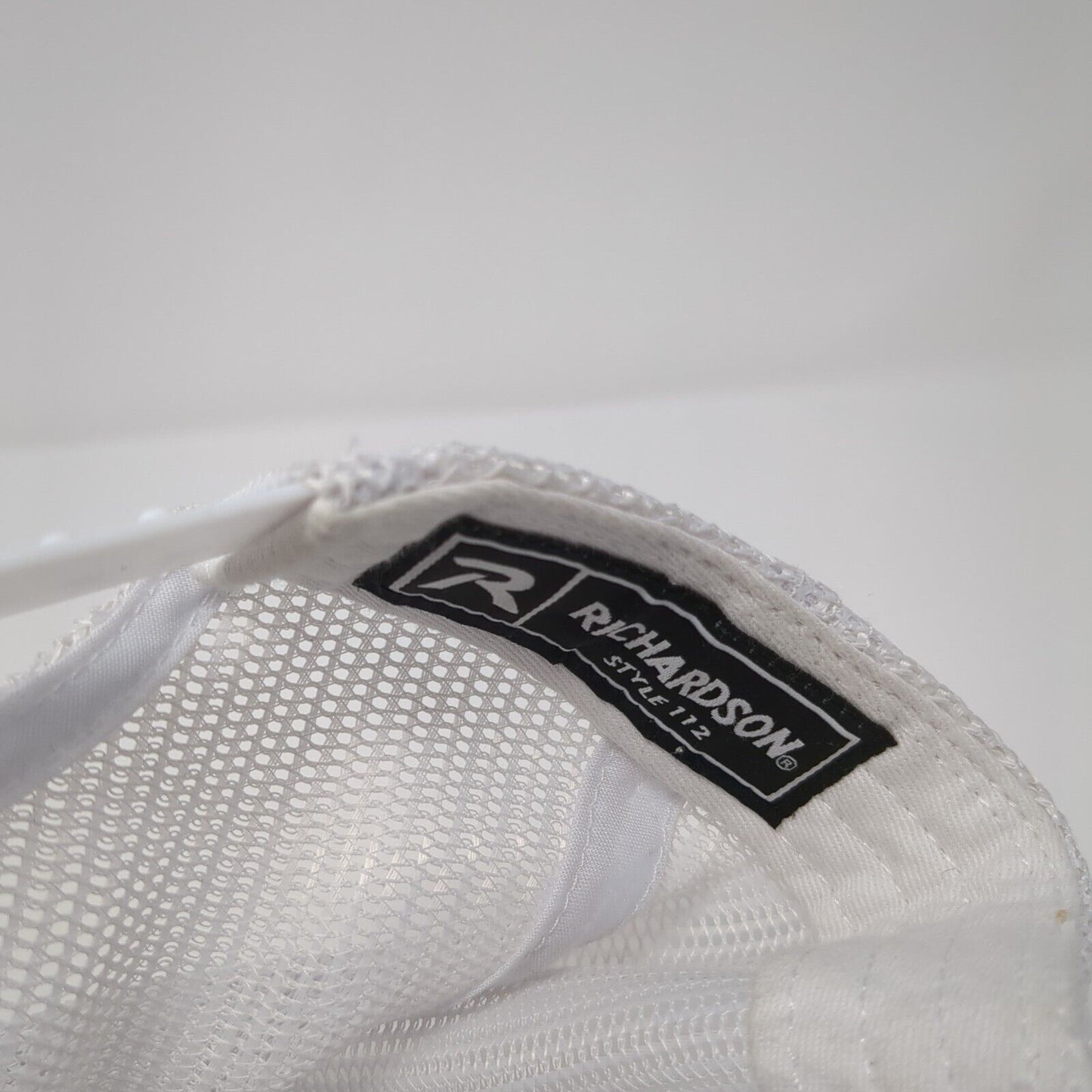 Richardson Snapback Mesh Back Trucker Hat Gray One Size Letter P Flag