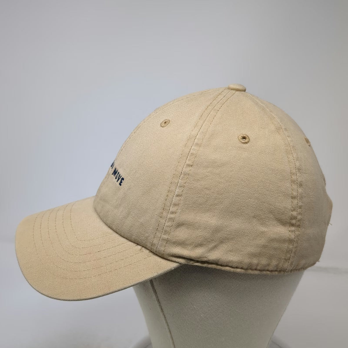 Wembley Baseball Cap Beige One Size Total Dad Move Slideback Hat Curved Brim