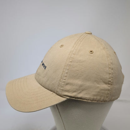 Wembley Baseball Cap Beige One Size Total Dad Move Slideback Hat Curved Brim