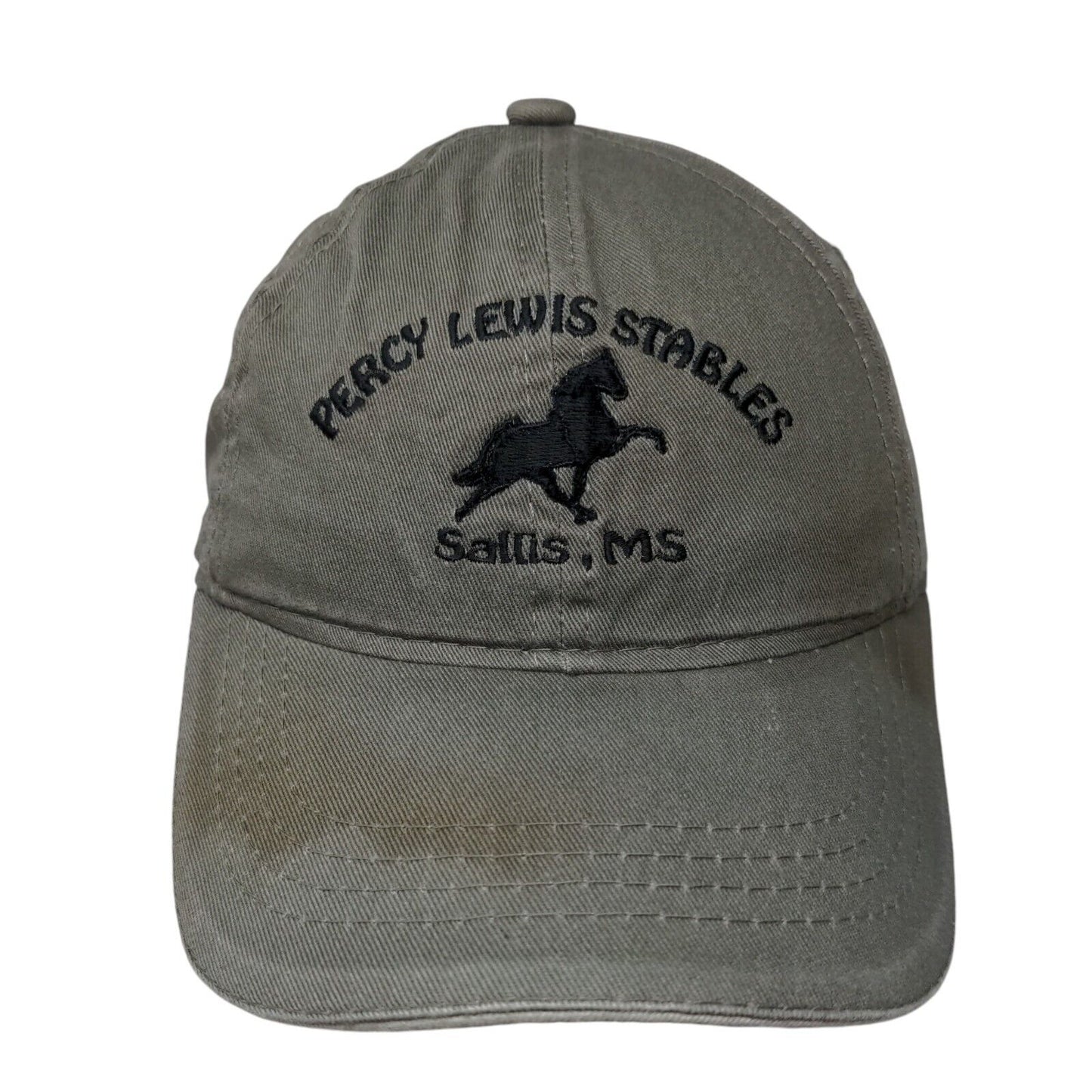 Percy Lewis Stables Horse Strapback Hat Brown OSFM Embroidered 6 Panel