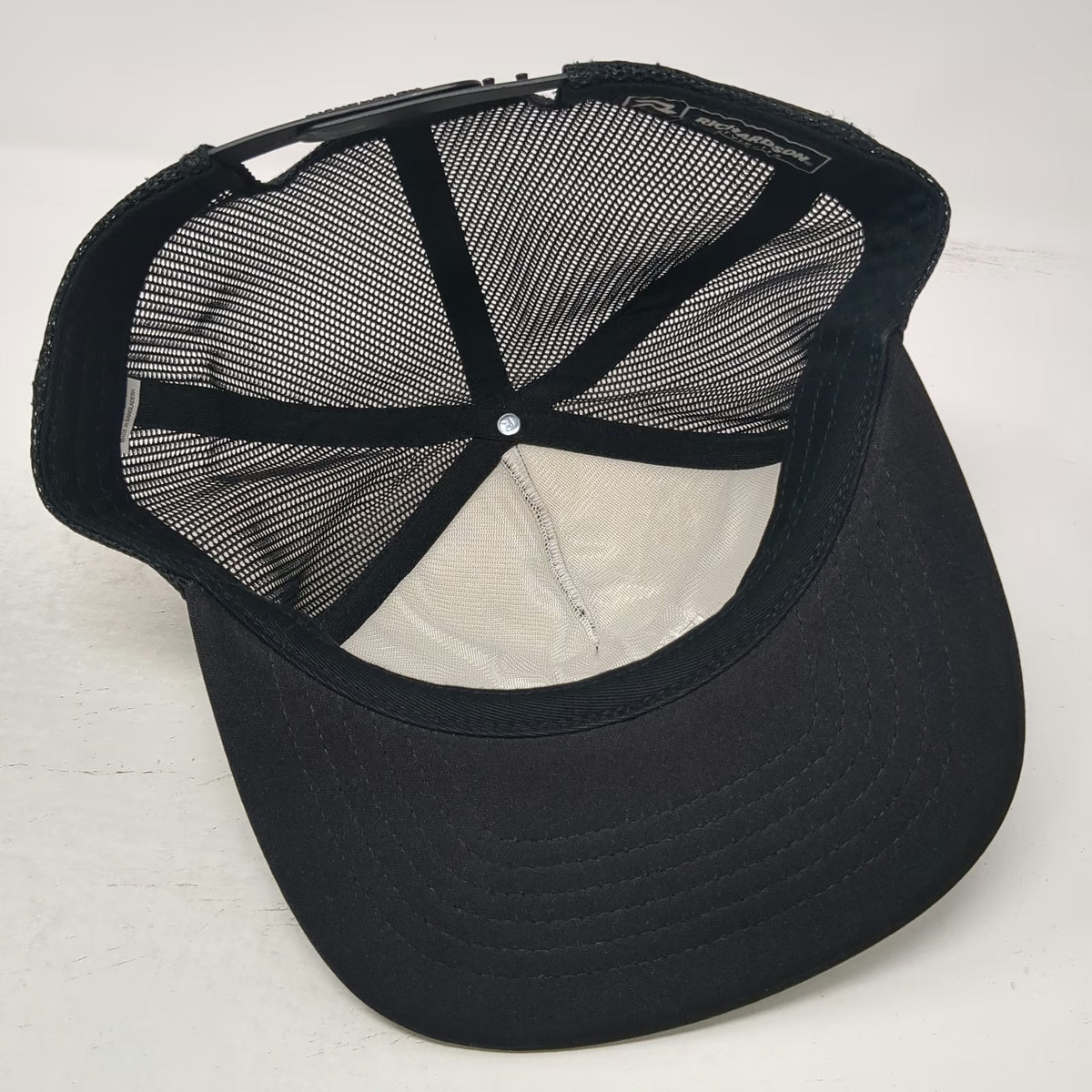 Richardson Trucker Hat Black One Size Rogers Tire Pros Auto Care Mesh Snapback