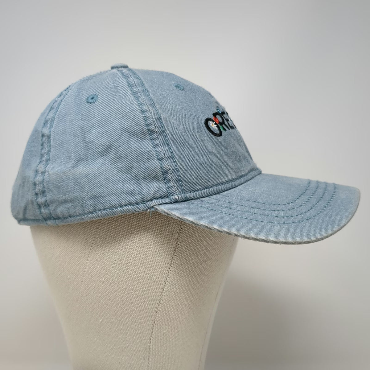 Home Free Baseball Cap Blue One Size Oregon Floral Embroidery Slideback Hat