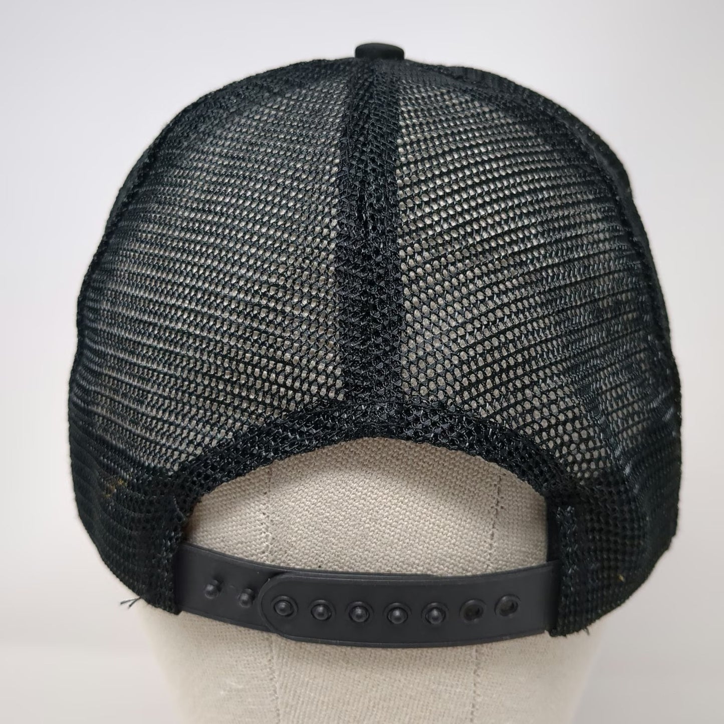 Nissin Cap Trucker Hat Black One Size Big O Tires Patch Mesh Back Snapback