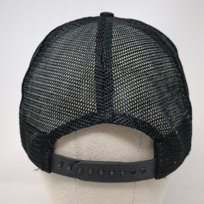 Nissin Cap Trucker Hat Black One Size Big O Tires Patch Mesh Back Snapback