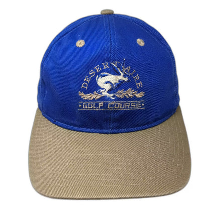 Nike Baseball Cap Blue Beige OS Desert Aire Golf Course Embroidered Strap Hat