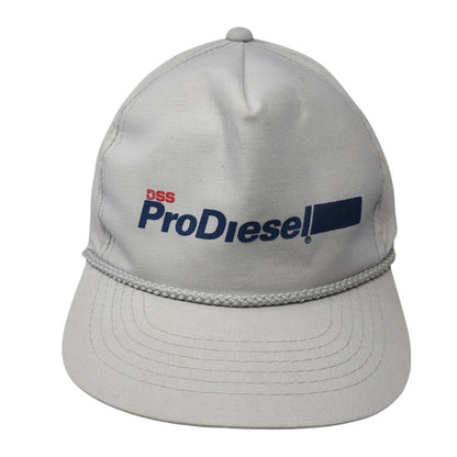 DSS Pro Diesel Snapback Rope Hat Gray One Size Solid Adjustable Outdoor