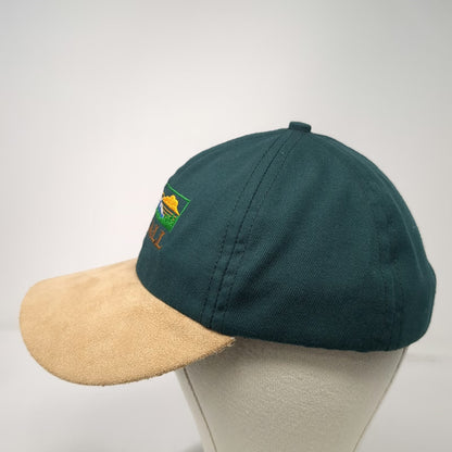 Imperial Baseball Cap Green One Size Suede Brim Leather Strap McCall Idaho Hat