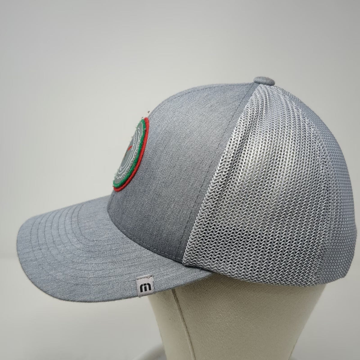 TravisMathew Trucker Hat Gray One Size Quality Electric Patch Mesh Snapback