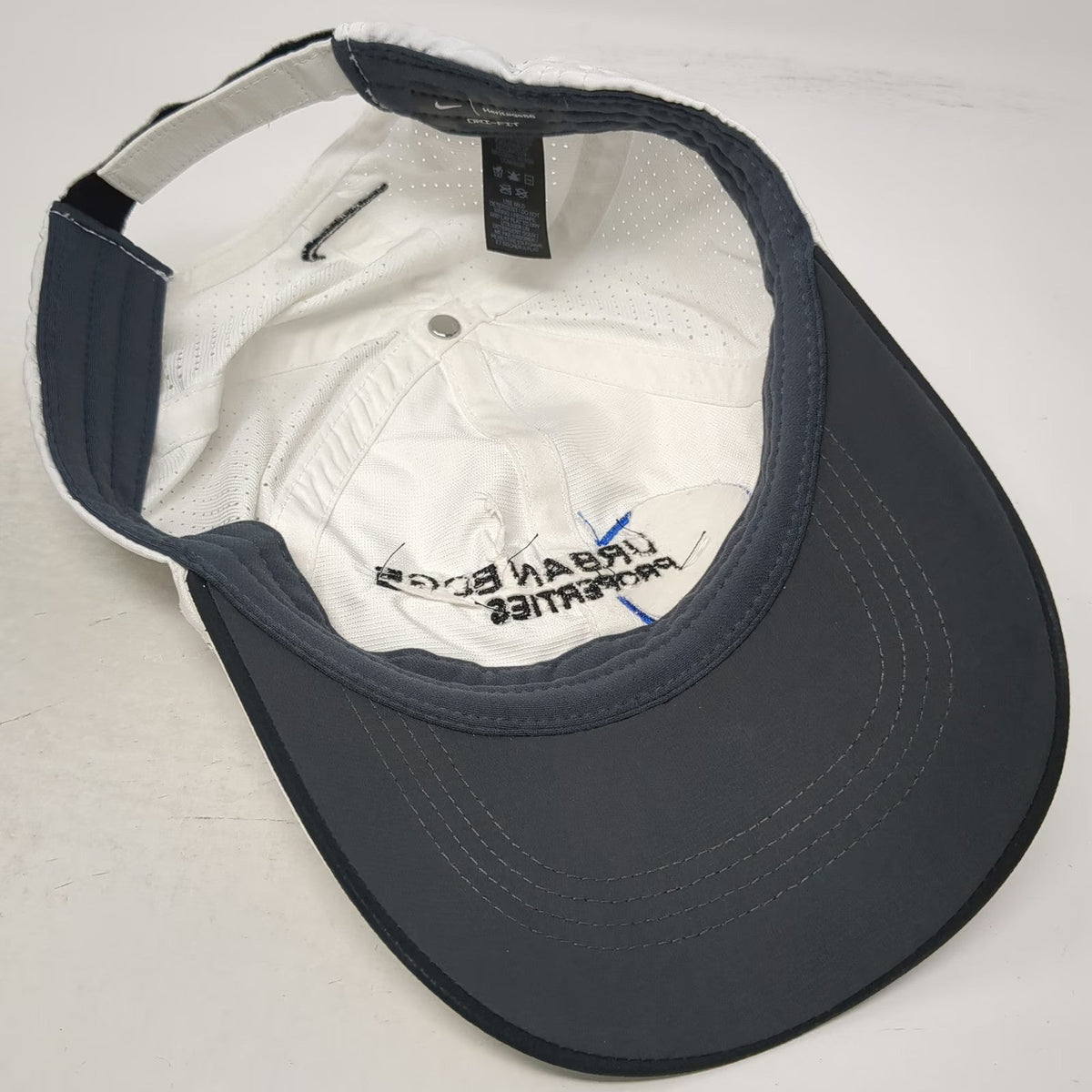 Nike Baseball Cap White Blue Black One Size Dri-Fit Perforated Urban Edge Hat