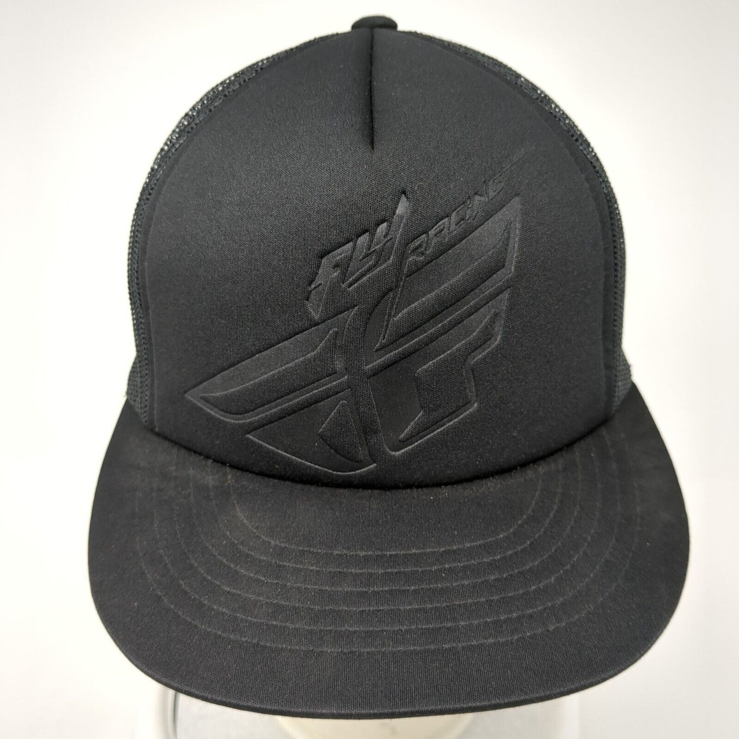 Fly Racing Snapback Mesh Back Trucker Hat Black One Size Solid Yupoong