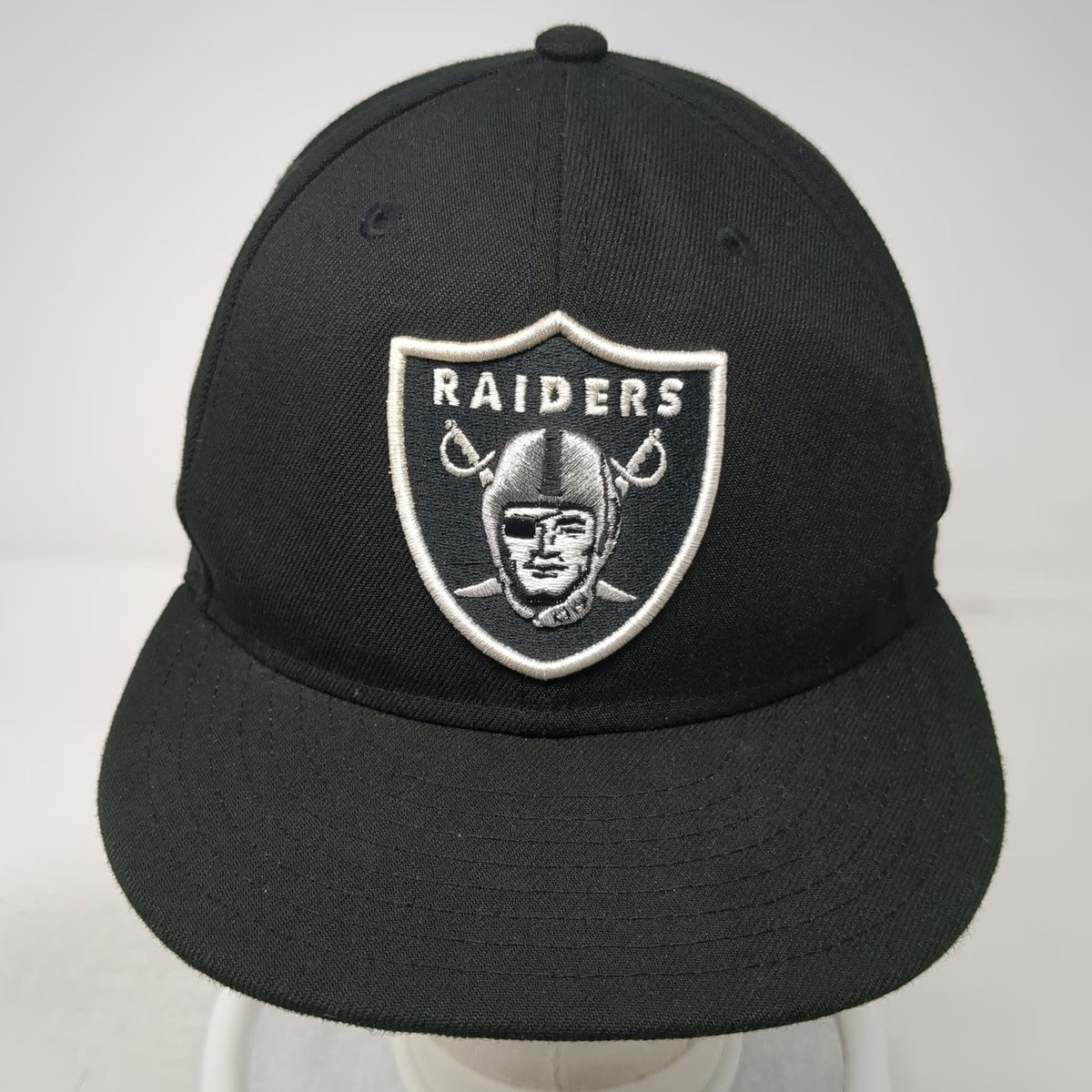 New Era NFL Las Vegas Raiders Snapback Hat Black One Size Flat Brim Gray 9FIFTY