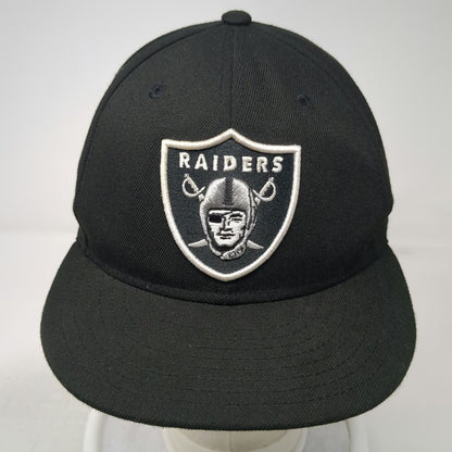New Era NFL Las Vegas Raiders Snapback Hat Black One Size Flat Brim Gray 9FIFTY
