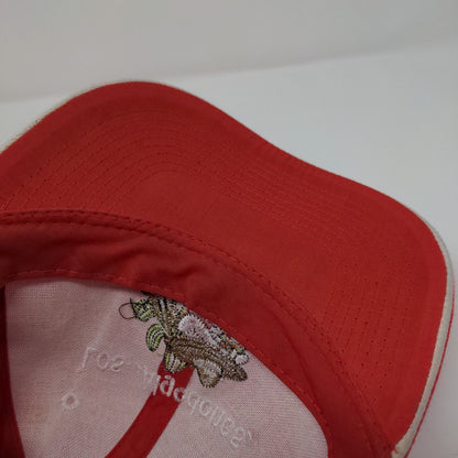 Los Algodones Mexico Strapback Hat Red OSFA Adjustable Embroidered