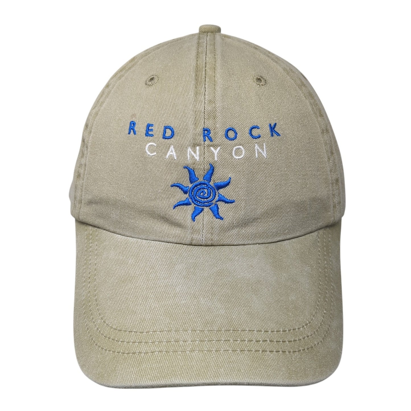 Red Rock Canyon Slideback Baseball Cap Brown One Size Adjustable Embroidered