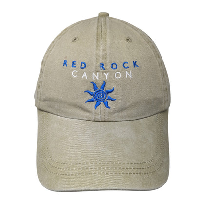 Red Rock Canyon Slideback Baseball Cap Brown One Size Adjustable Embroidered