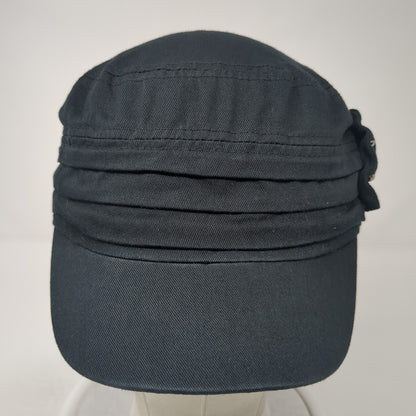 Unbranded Fitted Cadet Army Cap Hat Black One Size Bow Rhinestone