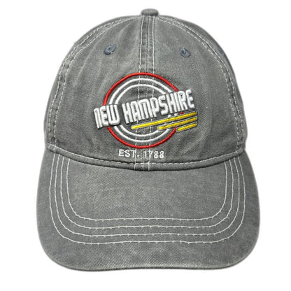 New Hampshire State Live Free or Die Gray Baseball Cap One Size Strapback Hat