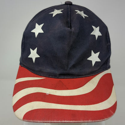 Otto 5 Panel Blue Red White One Size Stars Stripes Patriotic Flag Snapback Hat