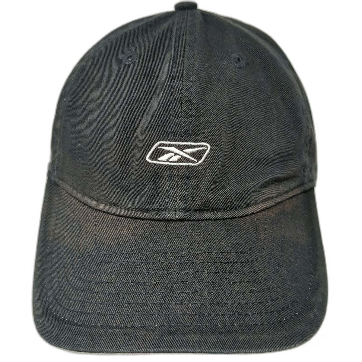 Reebok Baseball Cap Black One Size Slideback Embroidered Logo Underbrim Hat