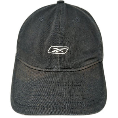 Reebok Baseball Cap Black One Size Slideback Embroidered Logo Underbrim Hat