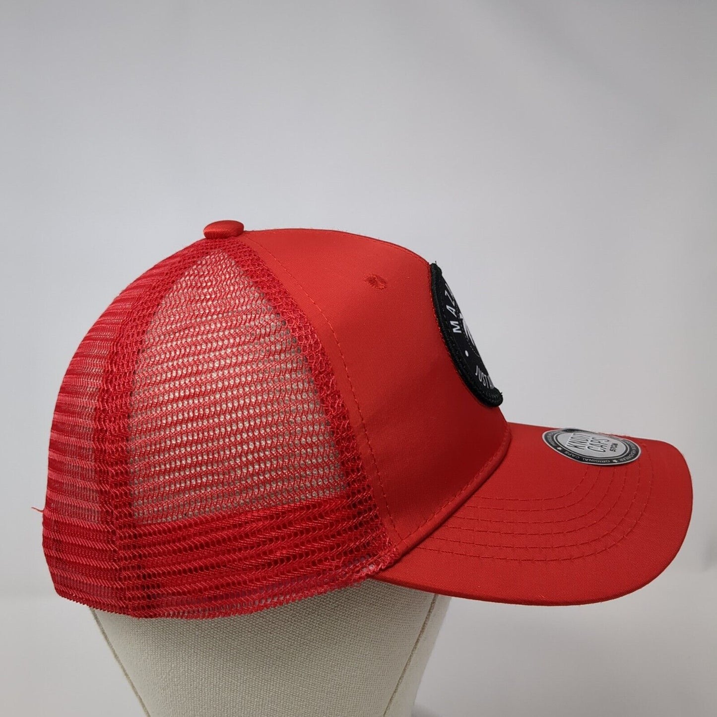 Mazatlan Just Add Water Snapback Trucker Hat Red OS 57cm Mesh Back Kndit Caps