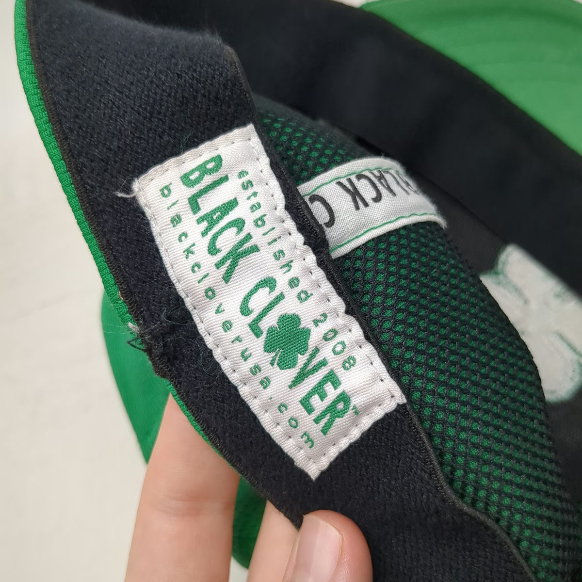 Black Clover Baseball Cap Green One Size Live Lucky Performance Mesh Hat