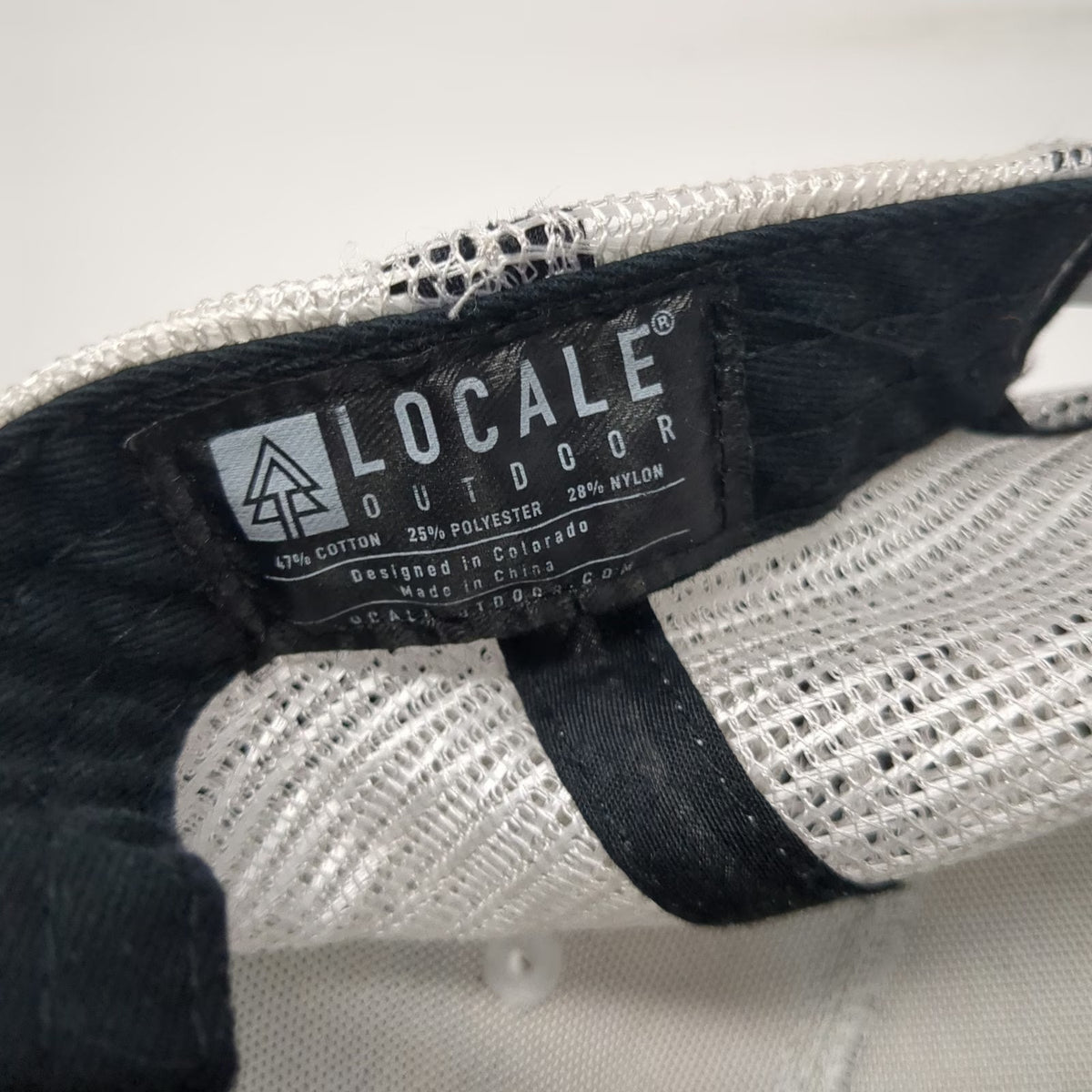 Locale Outdoor Trucker Hat Blue Black Gray OSFM Landscape Forest Mesh Snapback